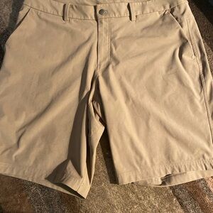 Lululemon Classic Tan Men's Flat Front Shorts